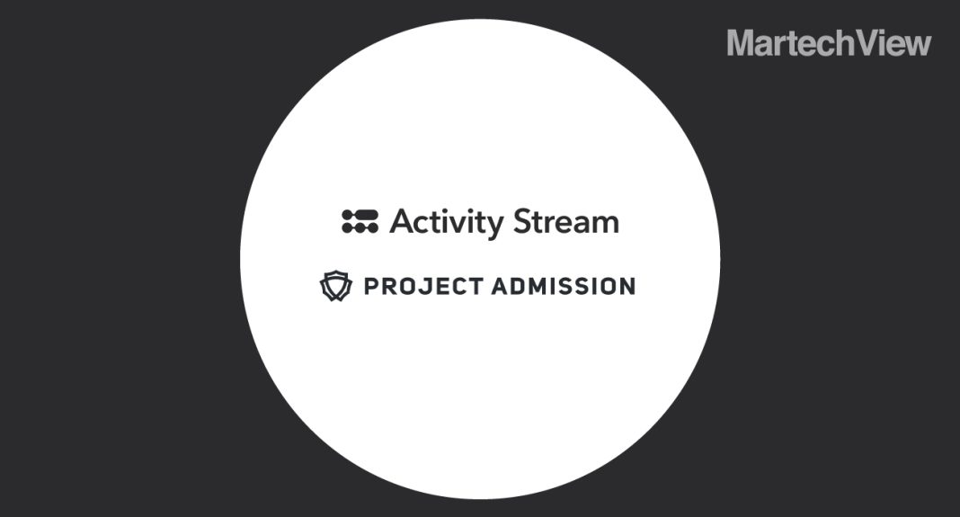 Activity Stream and Project Admission Announces Strategic Partnership