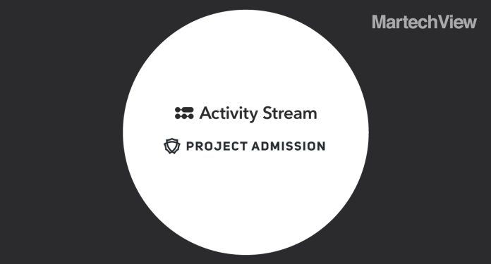 Activity Stream and Project Admission Announces Strategic Partnership